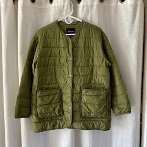 Everlane Quilted Liner Jacket - Army Green - Perfect Condition - Medium